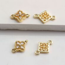 18K����ɫ ΢��ʯ���~�� �����p������ diy����Ʒ���
