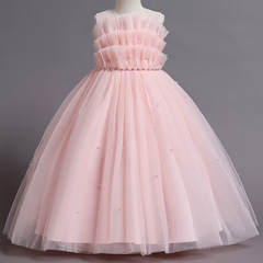 New foreign trade children's dress princess skirt for European and American girls, ball gown, wedding dress, piano host, party dress