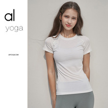 alo yoga新款瑜伽服女 春夏短袖t恤运动服跑步半袖速干健身衣修身