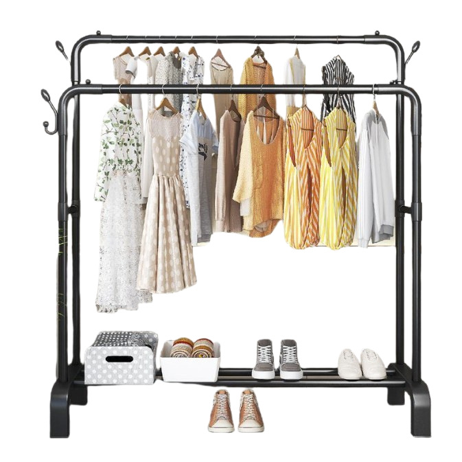 Yougouduo - Perchero de arco doble de plástico para secado de ropa, diseño de arco simple, para supermercados y almacenes.