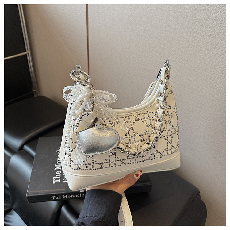 Trendy and stylish underarm bag for women 2025 summer new versatile and fashionable single-shoulder bag, chain denim crossbody bag undefined