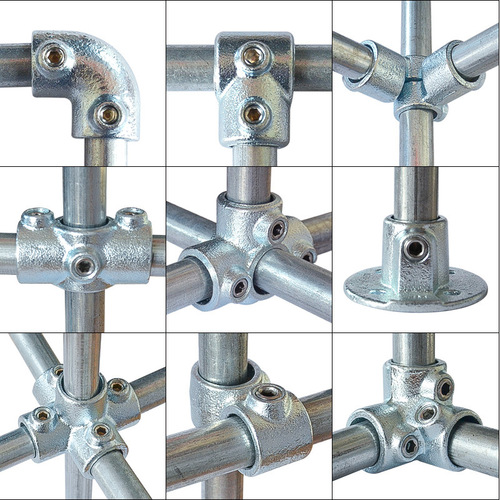 6-inch pipe frame connector steel pipe fast fixing accessory joint 25mm pipe clamp cast iron round pipe connector