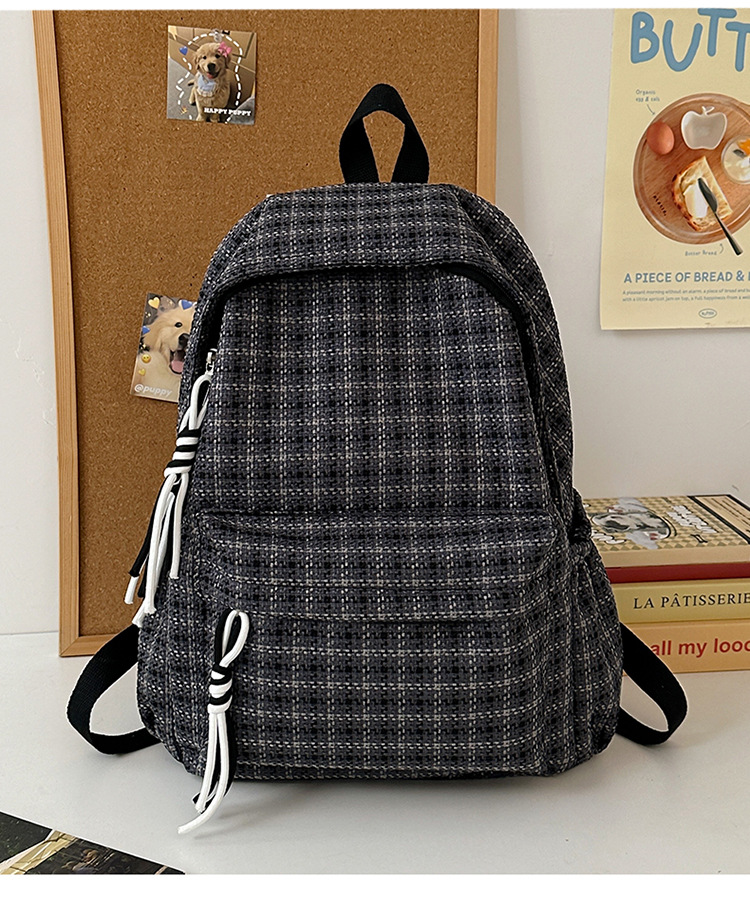 Pequeña bolsa de hombro a cuadros fresca, la versión coreana de las chicas ins, 100 mochilas escolares, estudiantes de ocio en el campus, mochilas de alto valor facial