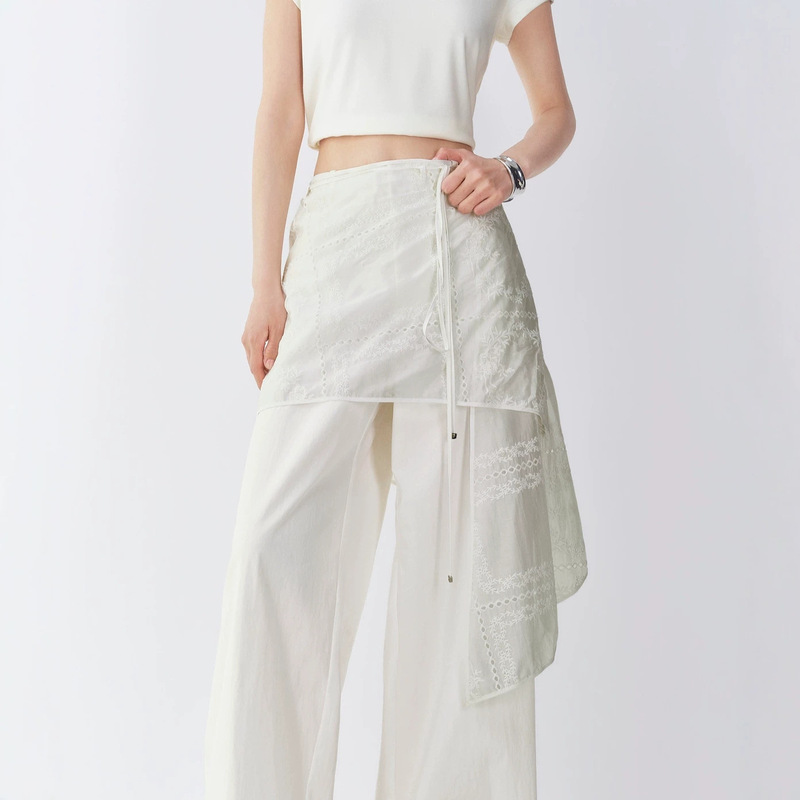 Domestic Brand 2026 Summer New Versatile High-Waisted Slimming Wide-Leg Fashion Casual Long Pants for Women A1Gbg2411