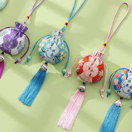 端午节艾草香袋中药香袋空袋薰衣草驱蚊干花手提式香袋幸运袋吊坠