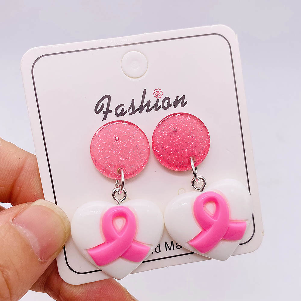 1 Pair Sweet Heart Shape Resin Drop Earrings display picture 4