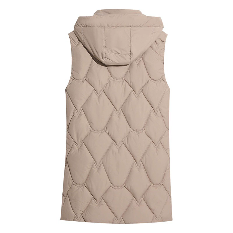 Пуховая хлопковая жилетка средней длины, Женская осенне-зимняя Новинка 2023, модный утолщенный жилет, Приталенный жилет
