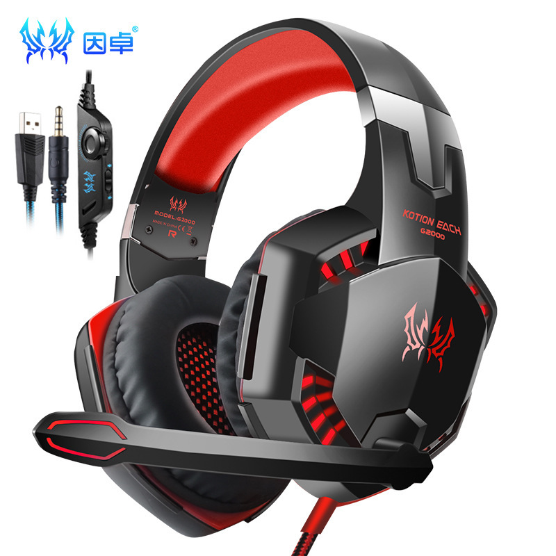 Yinzhuo G2000 illuminated stereo wired computer headset, gaming headset for PS5. - 10