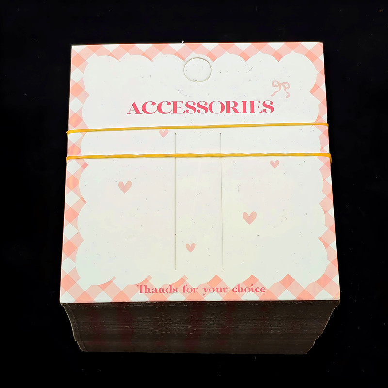 100 hojas de un paquete de tarjetas de horquilla, tarjetas de clip largas y cortas de estilo coreano, tarjetas de papel de cartón con clip para puestos callejeros