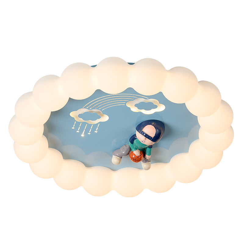 Daguanyuan Rainbow Cloud Cartoon Habitación para niños Luces de techo Protección ocular Dormitorio para niños y niñas Luces de habitación de moda moderna