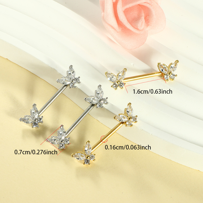 16G labret stud size and finish detail