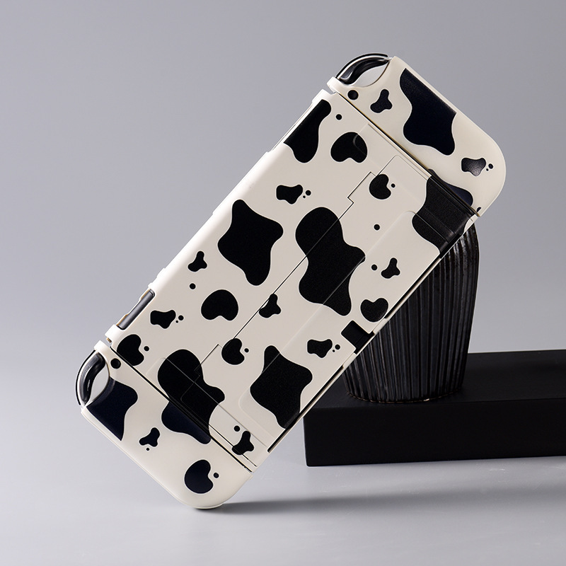 Red Print Suitable for Nintendo Oled Protective Case Kirby Oil Spray Hard Shell with Stand Oil Spray Switch