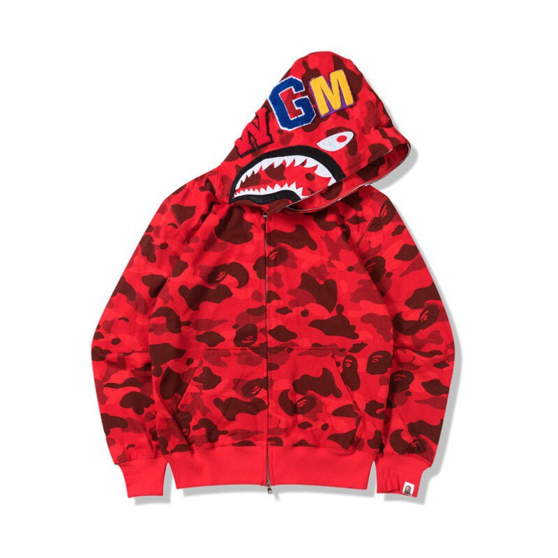 Cross-Border Printed D Shark Ape Trendy Brand Bape Jacket Zipper Hoodie Air Layer Sweatshirt Cross-Border Printed D Shark Ape Trendy Brand Bape Jacket Zipper Hoodie Air Layer Sweatshirt