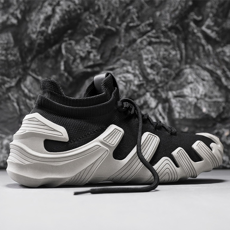 2025 otoño combinación de calcetines en vivo zapatos volcánicos zapatos mecánicos transpirables zapatos de coco zapatos casuales para hombres