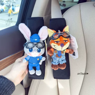 Interior Decoration: Sürətlər qutusu və əl tormozu başlıqları - shoulder-pads-black-velvet-authentic-flying-mirror-overalls-q-cute-classic-nick-pilot-q-cute-judy-set-of-two