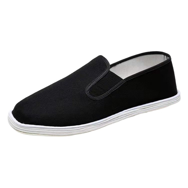 Old Beijing Cloth Shoes for Men, Handmade Thousand-Layer Cloth Shoes, One-Legged Cloth Shoes with Auspicious Cloud Soles, Breathable Men's Work Shoes