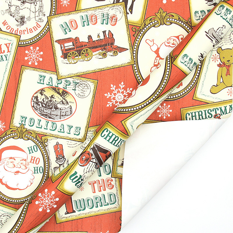Suministro transfronterizo de papel de regalo navideño retro, papel tapiz a cuadros rojo dulce navideño, papel de fondo, papel para envolver regalos image 8