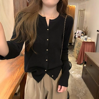 2026款别致漂亮毛衣春秋开衫女胖mm显瘦冬季长袖针织打底衫上衣