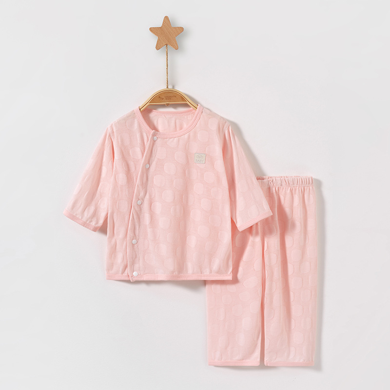 Bebé traje de verano niños media manga delgada dividida niños y niñas aire acondicionado Pijamas dividir dos piezas ropa de bebé