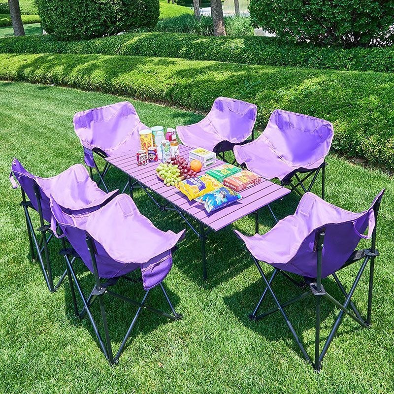 H3X Outdoor Folding Chair Egg Roll Table Set Portable Moon Chair Upgraded Thickened for Picnic and Camping
