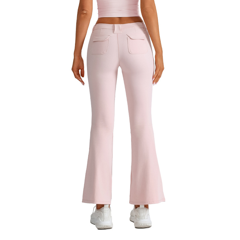 Pantalones de yoga para mujer de cintura alta, secado rápido, desnudo, agradable para la piel