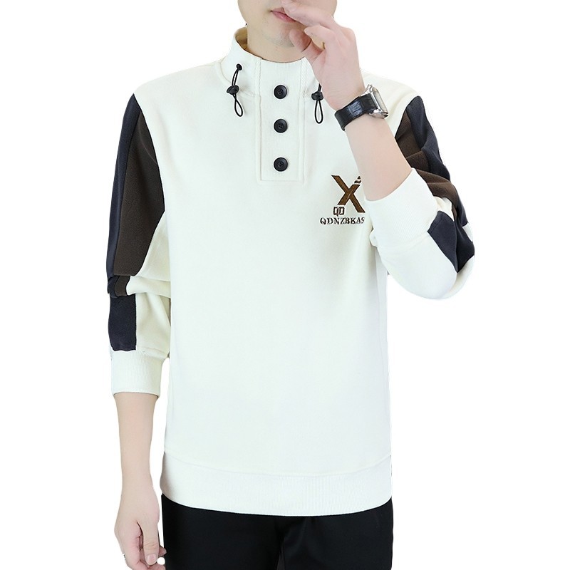 2024 가을과 겨울 새로운 남자의 겨울 두꺼운 오스트리아 곡물 벨벳 조커 높은 목 땀