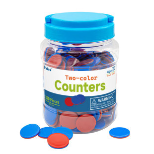 Canned Pine Cone Teaching Aids Ten-Grid Array Teaching Aids Red and Blue Two-Color Disc Mathematics Addition and Subtraction Logic Training Thinking Training