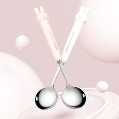 新款高顏值304不鏽鋼便攜餐具套裝筷子勺子三件套單人學生收納盒