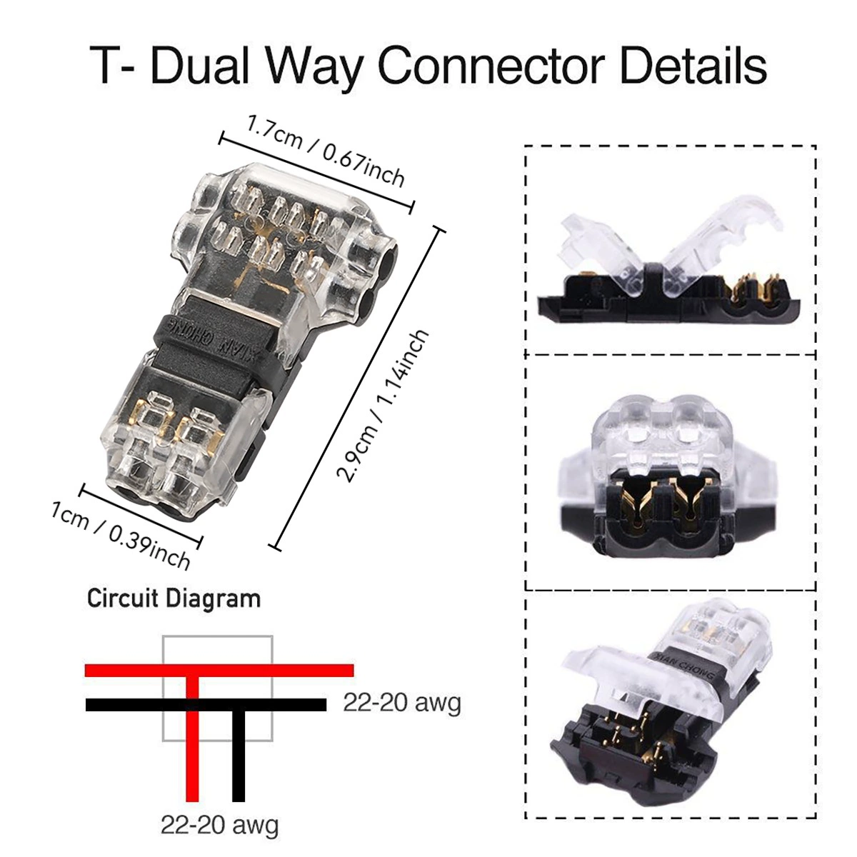 D2T2 quick terminal block inter-pluggable no welding no stripping pull-out LED lamp wire connector boxed