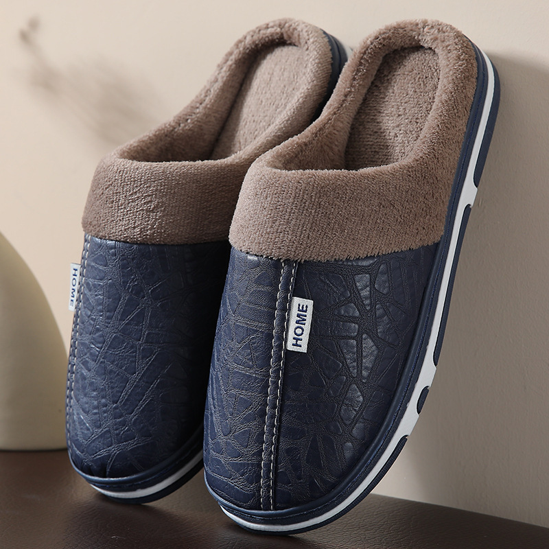 Pantuflas de Algodón Térmicas de Peluche para Casa de Invierno