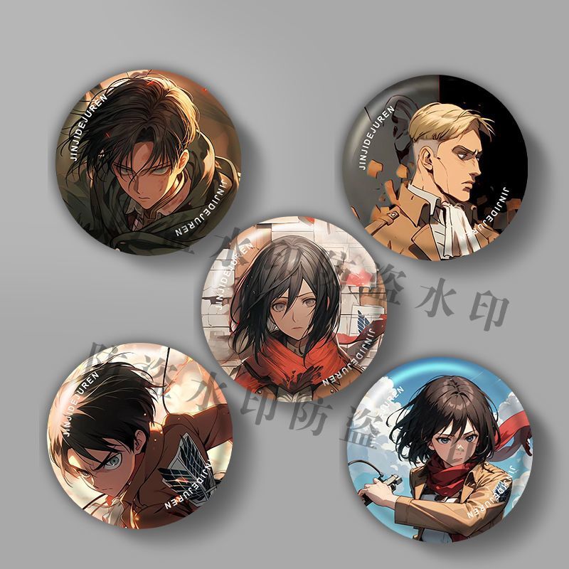 Attacking giant anime badge soldier changliwell Allen sanqi peripheral badge tinplate laser brooch