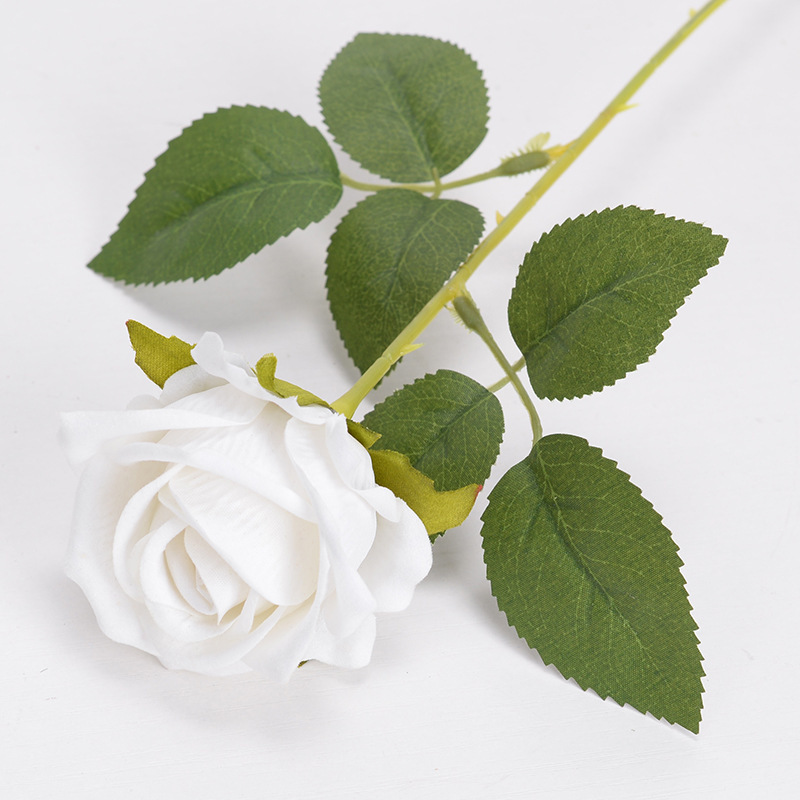 模造ベルベットバラ一本造花人工花ウェディングホームバレンタインデー装飾高級感花束壁|undefined