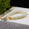 Organic bracelet jade wax agate, fashionable accessory, simple and elegant design