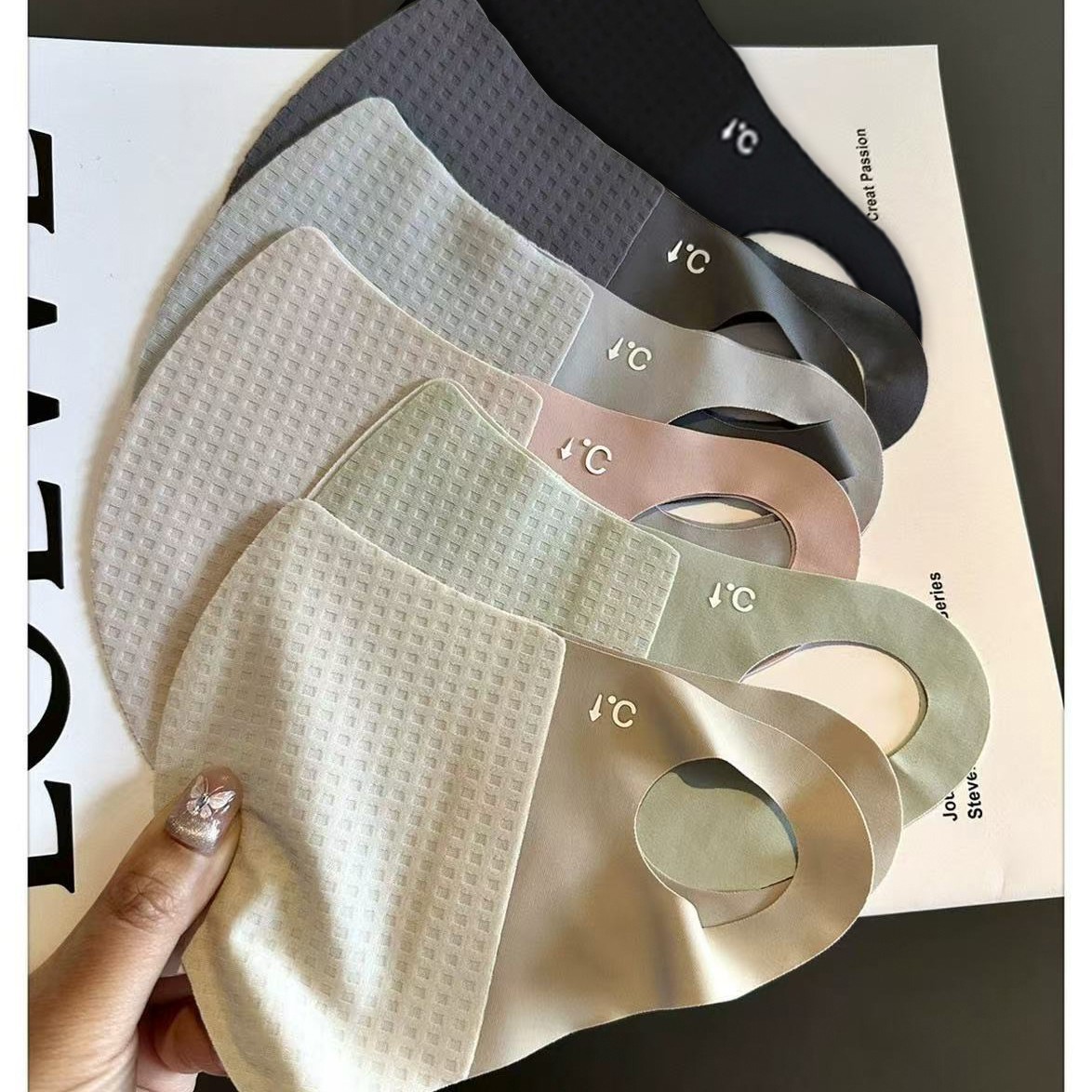 Waffle máscara de protección solar de verano para mujeres protectoras al aire libre anti-UV máscara de panal transpirable encantadora delgada