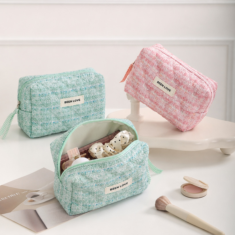 Runhui Luggage Embroidered Dream Octagonal Cosmetic Bag Travel Makeup Storage Bag Cosmetic Bag Large Capacity High-End Feel