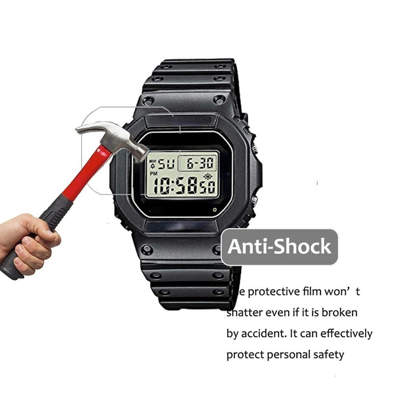 9H Nano Explosion-Proof Film Suitable for Casio Dw5600 Watch Screen Explosion-Proof and Scratch-Proof Pet High-Definition Dial Film