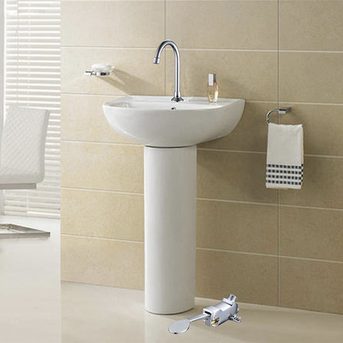 Foot-operated faucet hospital single cold switch all-copper food factory basin laboratory foot-operated flush valve