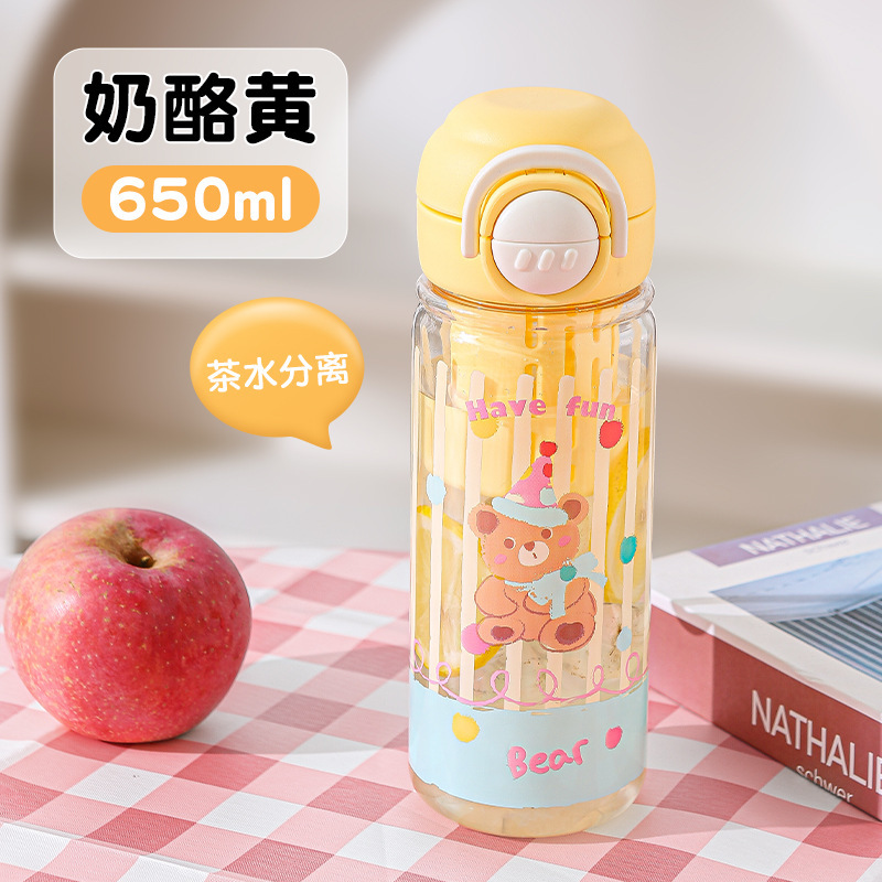 女性用ウォーターカップ新モデル 2025 高品質ポータブル子供と学生漫画特別な高温耐性夏のプラスチックポットカップ|undefined