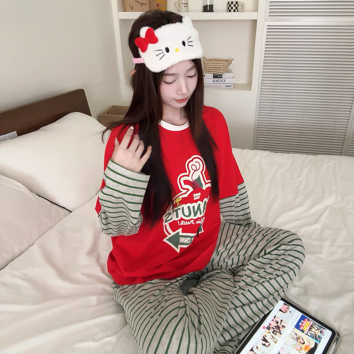 [Beneficios de liquidación] Runma Pijamas Primavera y otoño Mujeres de manga corta Verano Algodón Coral Velvet Hombres Manga larga Seda Pareja Invierno