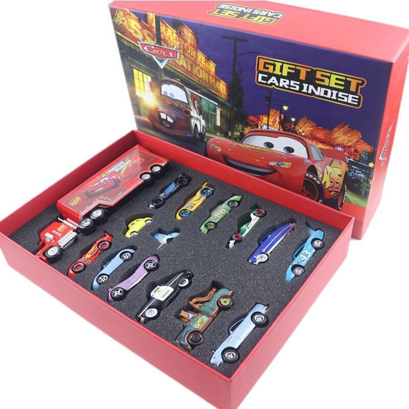 Cars Alloy Car Toy Lightning Mcqueen Children's Gift Box Set Birthday Collection