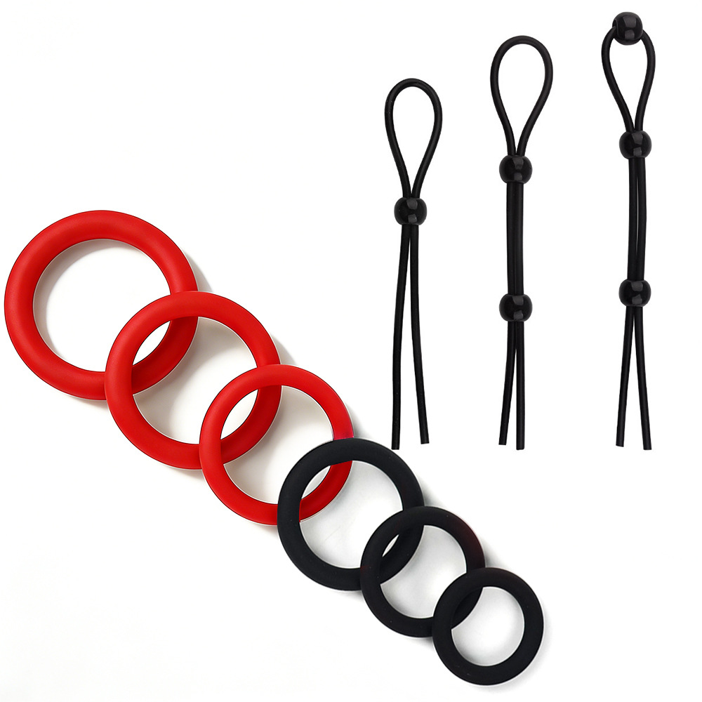 Anillo de bloqueo masculino anillo de prepucio anillo de silicona anillo de pene coqueteo sexual adulto productos sexuales fábrica directa