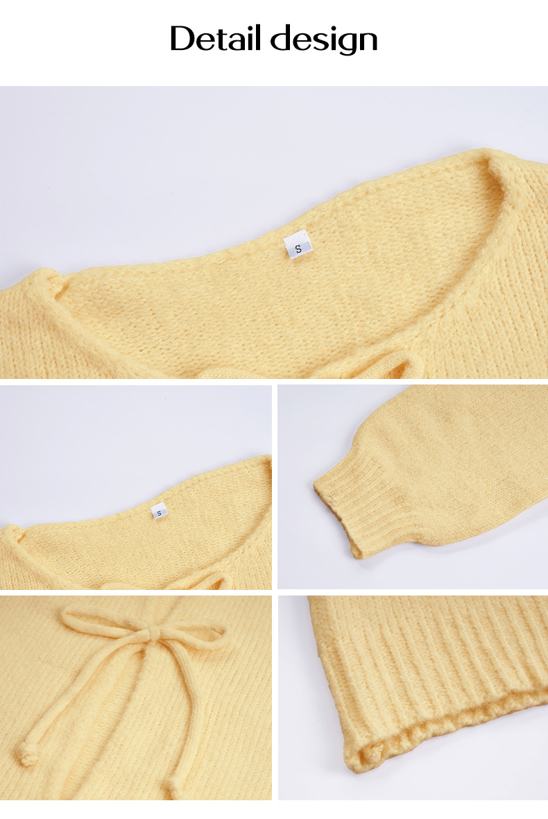 409g Weight Long Sleeve Sleeve Length Tie Placket Type Spandex, Polyester, Polyacrylonitrile Fiber Fabric Type Regular Top Length Cardigan, Sweater Tops Type Casual, Daily Occasion Round Neck Neckline Regular Fit Fit Type Solid Color Pattern Spring, Autumn Season Women's Gender Elegant, Simple Style Style Wholesale Women's Elegant Simple Style Solid Color Long Sleeve Sweaters & Cardigans 28