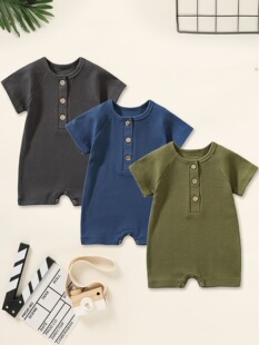E 77661 Baby Short Sleeve Romper �냺�B�w�� �W���羳���R�d��