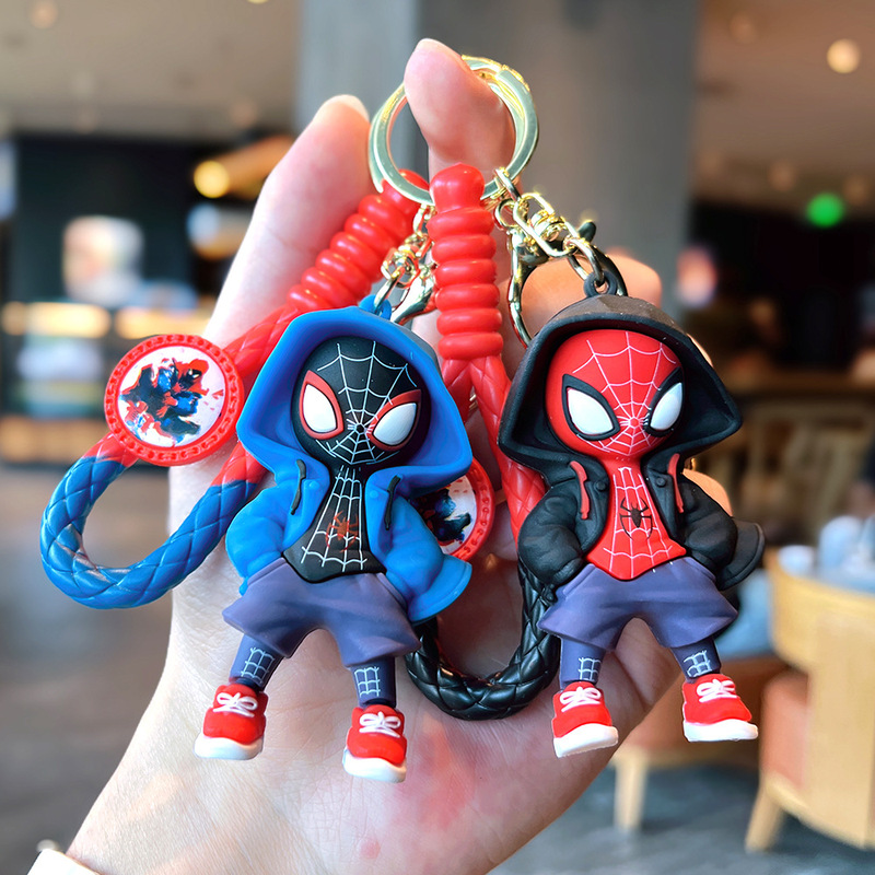 Cartoon Animation Sweatshirt Spider-Man Doll Keychain Exquisite Doll Backpack Pendant Car Accessories Gift Wholesale Cartoon Animation Sweatshirt Spider-Man Doll Keychain Exquisite Doll Backpack Pendant Car Accessories Gift Wholesale