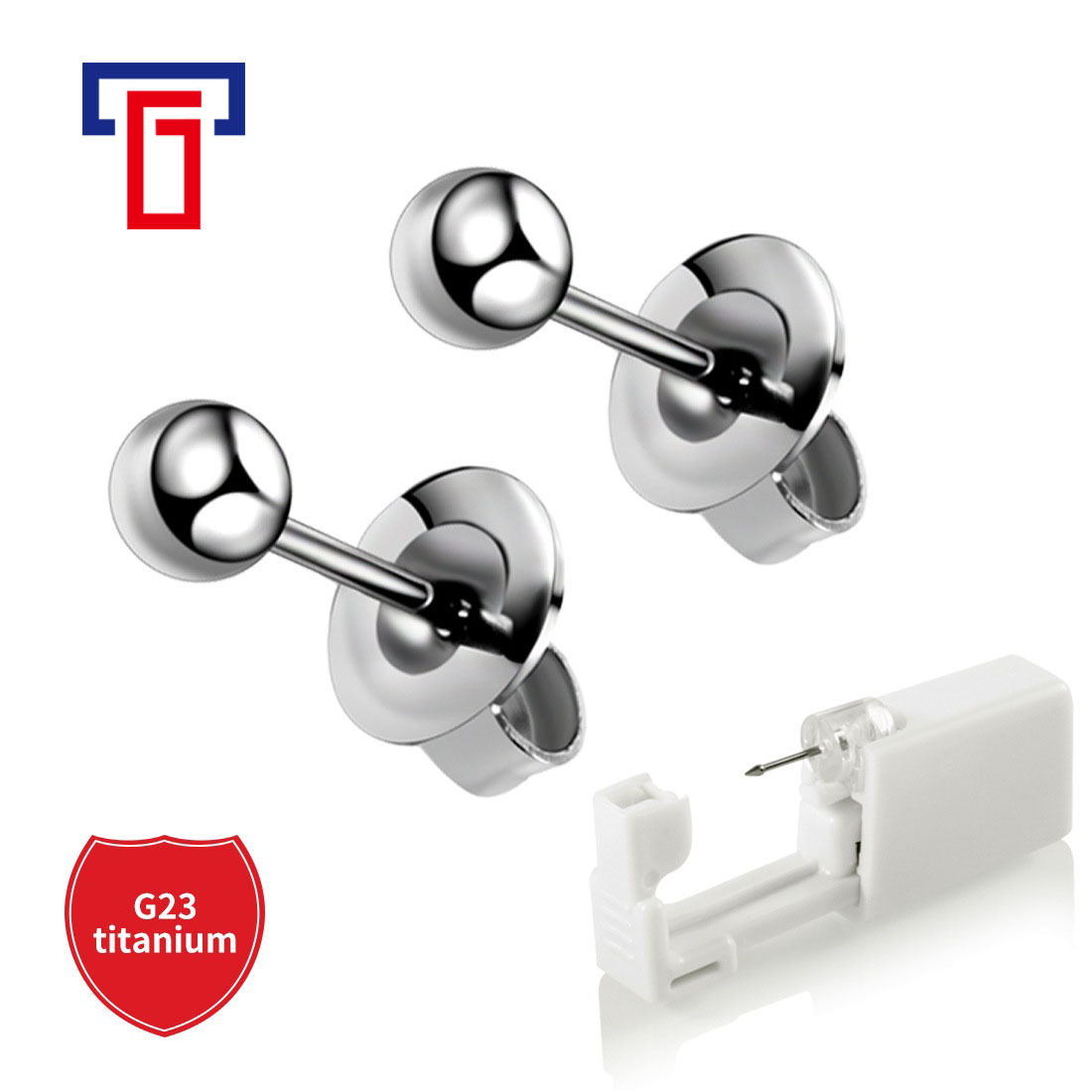 Pointed titanium steel lip stud product view