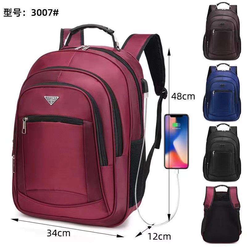 Cross-Border Travel Backpack Men's Large-Capacity Backpack Rechargeable USB Business Computer Bag Casual Student School Bag