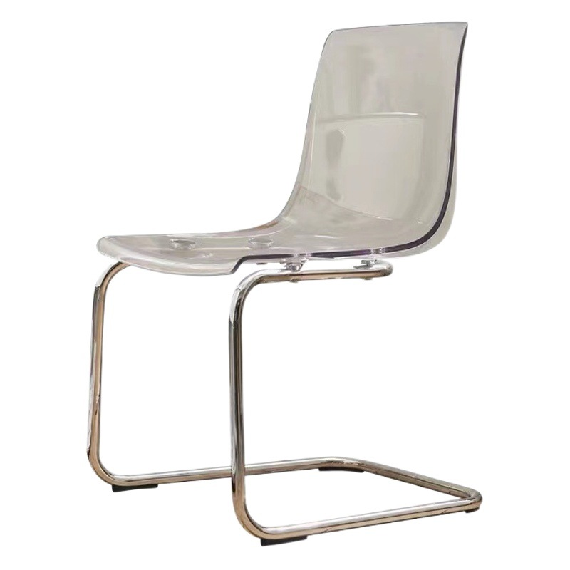 Silla de comedor nórdica redins silla respaldada transparente pequeña casa simple asiento de comedor moderno