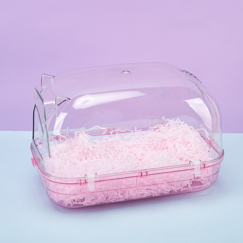 Dragon Cat Fully Enclosed Transparent Bathroom Large Automatic Door Dragon Cat Fully Transparent Bathroom Hamster Hedgehog Acrylic