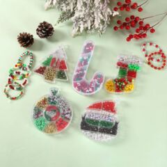 クロスボーダー クリスマス クロスベッドビーズセット アクリルDIY手作り 子供用ブレスレット ネックレス ジュエリーアクセサリー
