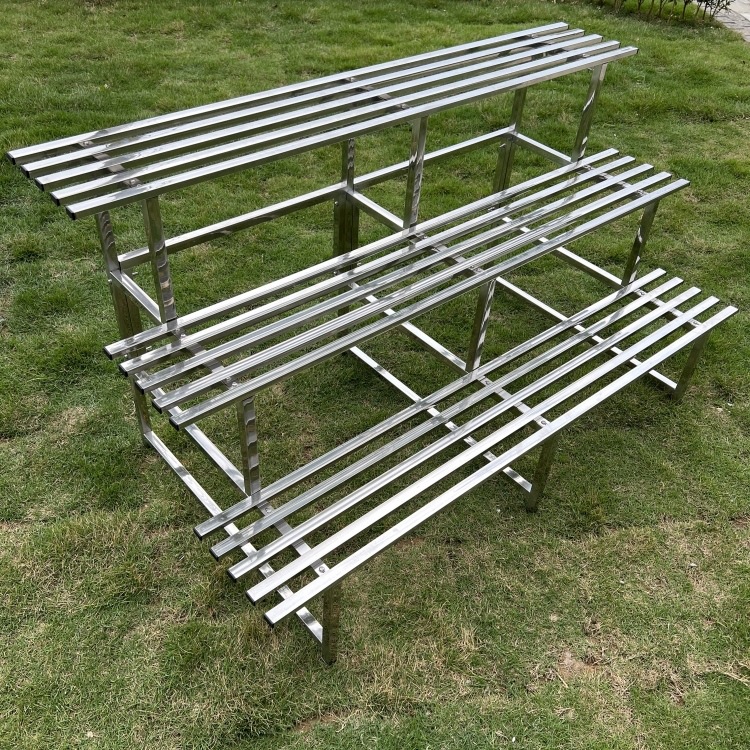 Stainless steel balcony flower rack wrought iron ladder floor-standing multi-layer succulent living room decorative plant pot stand outdoor decoration